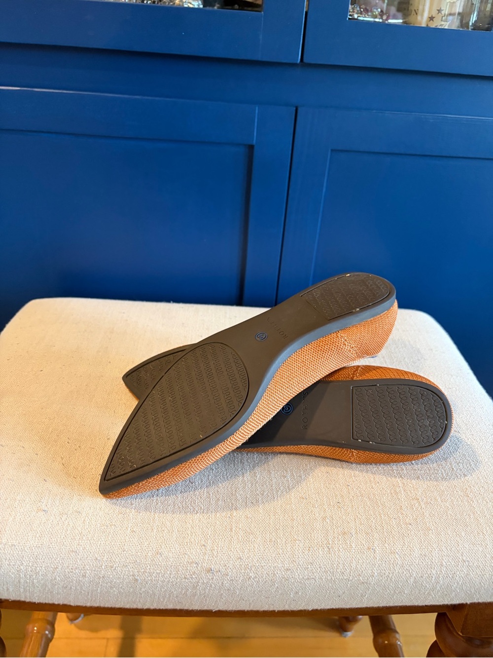 Rothy's Pointed Toe Flats in Orange - Picture 3 of 3